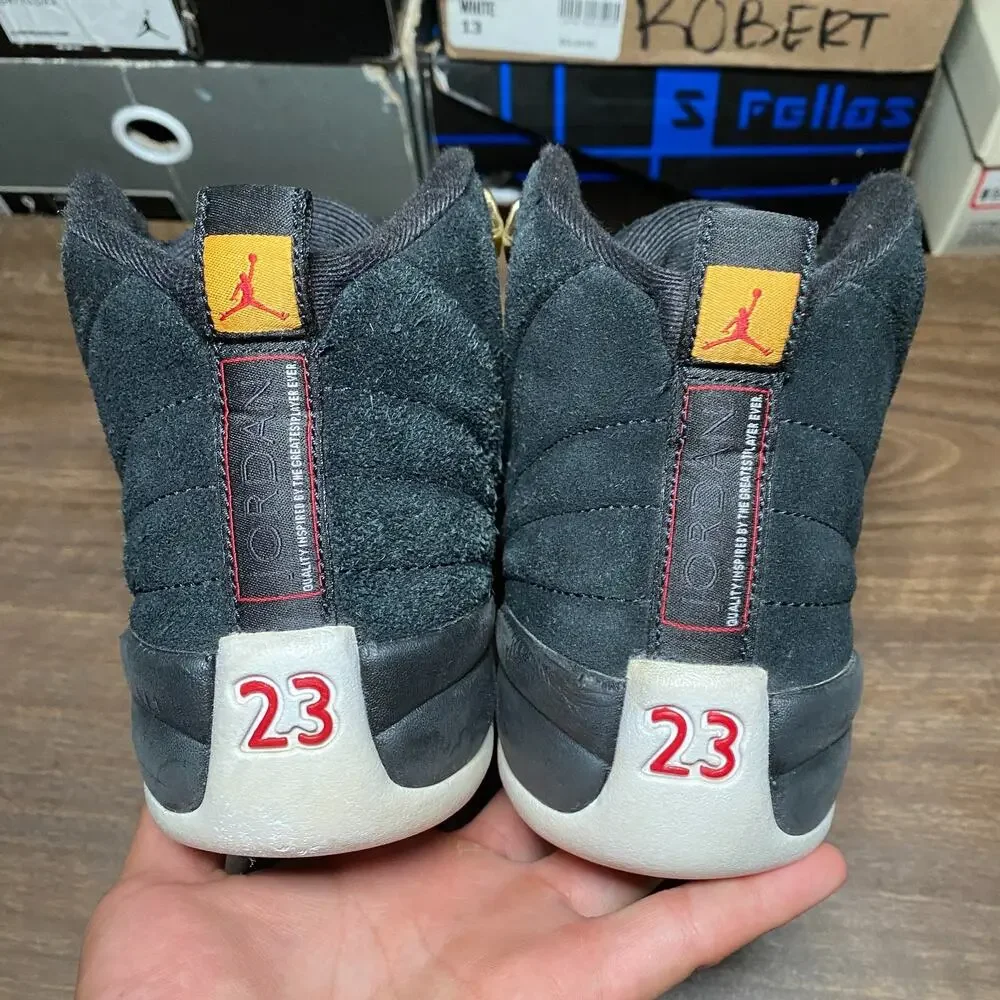 Kid's Air Jordan 12 Retro Mid Reverse Taxi Youth Size 5.5Y Sneakers (153265-017)